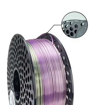 Detaliu rola filament AzureFilm PLA Silk Rainbow Lavender 1kg - Filamente3D.ro