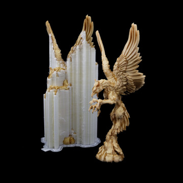 Structura suport miniatura printata din filament Fiberlogy BVOH 500g - Filamente3D.ro