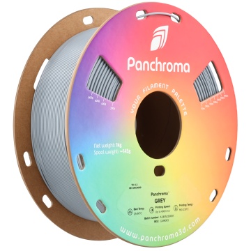 Vedere axonometrica rola de filament 1.75 mm Polymaker Panchroma CoPE Grey 1kg - Filamente3D.ro