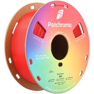 Vedere axonometrica rola de filament 1.75 mm Polymaker Panchroma CoPE Red 1kg - Filamente3D.ro
