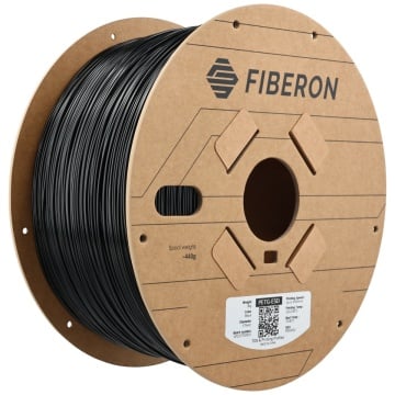 Rola vertical amplasata de filament 1.75 mm Polymaker Fiberon PETG-ESD Black (negru) 3 kg - Filamente3D.ro
