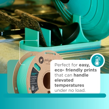 Rola si Obiect printat cu filamentul Polymaker HT-PLA Teal - Filamente3D.ro