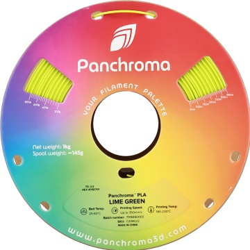 Vedere frontala rola de filament Polymaker Panchroma PLA Lime Green 1kg - Filamente3D.ro