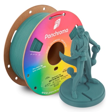Statueta om de stiinta printat din rola de filament 1.75 mm Polymaker Panchroma PLA Matte Muted Teal 1kg si rola