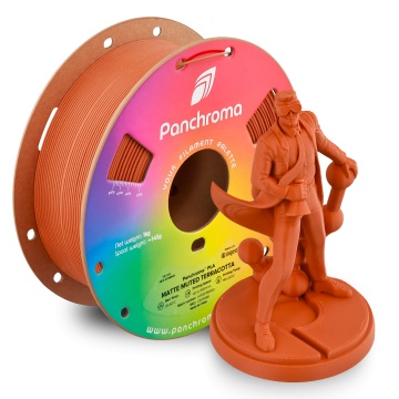 Statueta om de stiinta printat din rola de filament 1.75 mm Polymaker Panchroma PLA Matte Muted Terracotta 1kg si rola