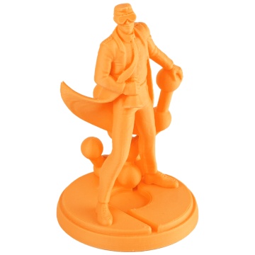 Statueta Polyman printata din filament Polymaker Panchroma PLA Neon Orange 1kg - Filamente3D.ro
