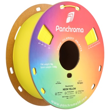 Rola vertical filament Polymaker Panchroma PLA Neon Yellow 1kg - Filamente3D.ro