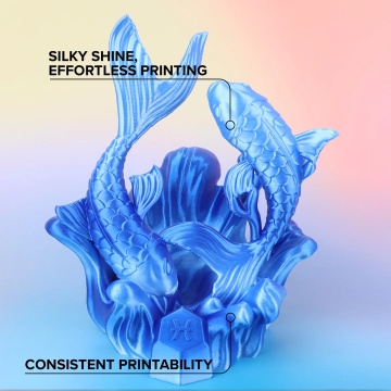 Statueta pesti printata din filament Polymaker Panchroma PLA Silk Gradient Water 1kg - Filamente3D.ro