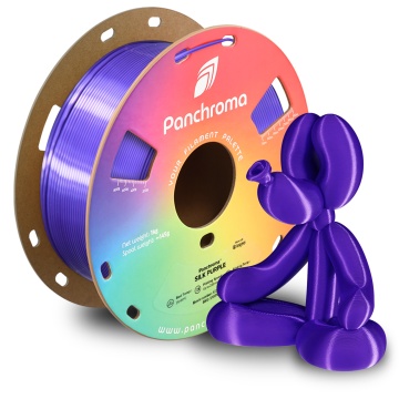 Rola si catel printat din filament Polymaker Panchroma PLA Silk Purple - Filamente3D.ro