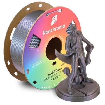 Rola de filament 1.75mm si print Panchroma Starlight PLA Mercury cu efect holografic, ideală pentru imprimare 3D - Filamente3D.ro