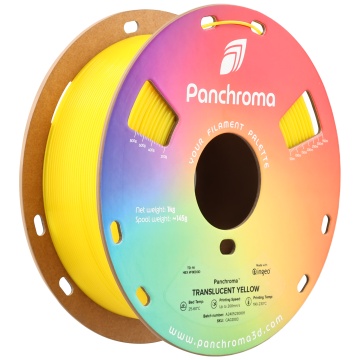 Rola verticala filament Polymaker Panchroma PLA Translucent Yellow 1kg - Filamente3D.ro