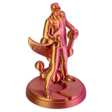 Statueta Polyman printata din filament 1.75 mm Polymaker PolyLite PLA Dual Silk Banquet Gold-Magenta 1kg - Filamente3D.ro