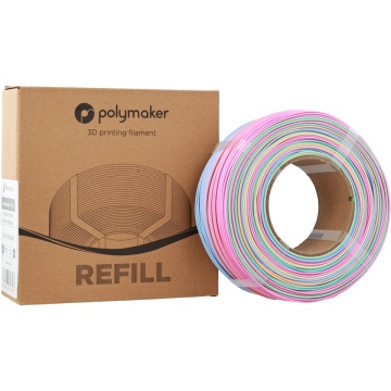 Filament 1.75 mm Polymaker Refill Panchroma PLA Matte Gradient Pastel Rainbow (multicolor) 1kg - ambalaj si rola - Filamente3D.ro