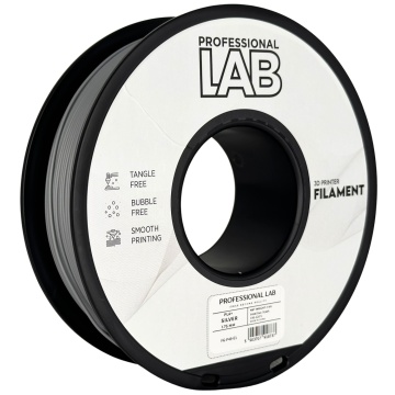 Rola de filament 1.75 mm Professional Lab PLA Plus Argintiu 1kg - cu logo