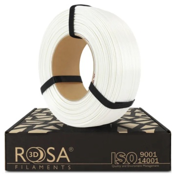 Filament 1.75 mm Rosa 3D ReFill PET-G HT Winter White (alb) 1kg