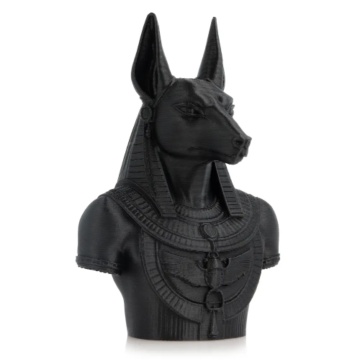 Bust Anubis printat din Rosa3D ReFill PLA-CF Matt Carbon Black 1kg - Filamente3D.ro