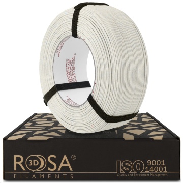 Filament 1.75 mm Rosa 3D ReFill PLA Speed Matt Marble Ivory Warm White (alb) 1kg