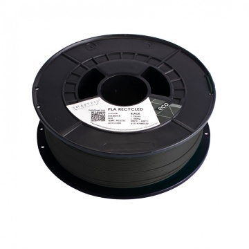 Filament 1.75 mm SmartFil PLA RECYCLED Black (negru) - RAL 9004 - 1kg
