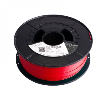 Filament 1.75 mm SmartFil PLA RECYCLED Red (rosu) - RAL 3028 - 1kg