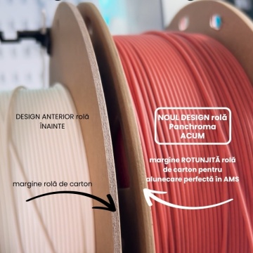 PolyLite Luminous PLA - Panchroma Luminous PLA - rola veche vs rola noua - Filamente3D.ro
