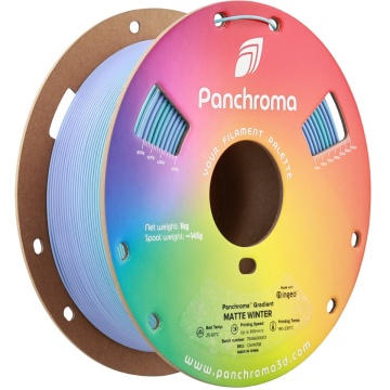 Rola verticala filament Polymaker Panchroma PLA Gradient Matte Winter 1kg - Filamente3D.ro