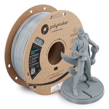 Rola si statueta Polyman printata din filament 1.75 mm Polymaker PETG Grey 1kg - Filamente3D.ro