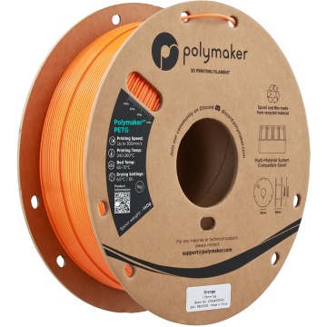 Vedere rola de filament 1.75 mm Polymaker PETG Orange 1kg - Filamente3D.ro