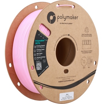 Vedere rola de filament 1.75 mm Polymaker PETG Pink 1kg - Filamente3D.ro