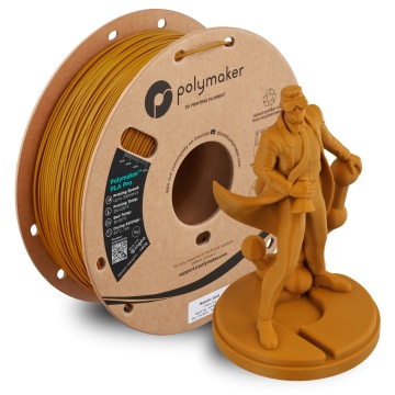 Rola si statueta printata din filament 1.75mm Polymaker PLA Pro - High Speed Tough PLA Metallic Gold (auriu) 1kg