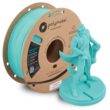 Rola si statueta printata din filament 1.75mm Polymaker PLA Pro - High Speed Tough PLA Polymaker Teal (turcoaz) 1kg
