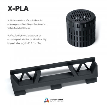 Piese tehnice printate 3D din filament add:north X-PLA Black 750g - Filamente3D.ro