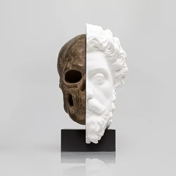 Craniu - statueta printat 3D din filament ColorFabb BronzeFill 750g - Filamente3D.ro