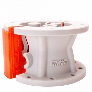 Piesa printata 3D cu suport din filament FormFutura Atlas Support - Natural (solubil in apa) 300g - Filamente3D.ro