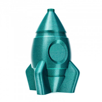 Racheta printata 3D din filament FormFutura Galaxy PLA - Opal Green (verde) 750g - Filamente3D.ro