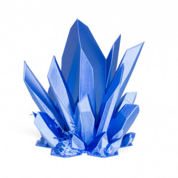 Cristal printat 3D din filament FormFutura High Gloss PLA Blue (albastru) 750g - Filamente3D.ro