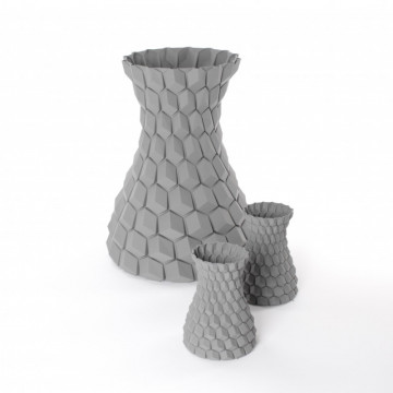 Vaza printata 3D din filament FormFutura StoneFil - Granite (granit) 500g - Filamente3D.ro