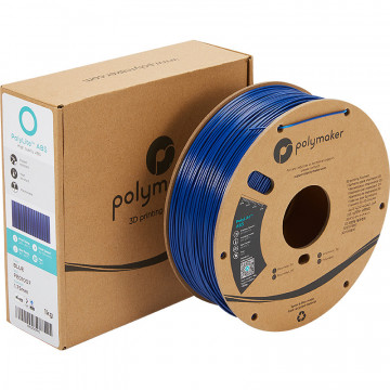 Cutie si rola filament Polymaker PolyLite ABS Blue (albastru)1kg - Filamente3D.ro