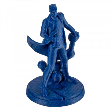 Statueta Polyman printata din filament Polymaker PolyLite ASA Galaxy Blue 1kg - Filamente3D.ro