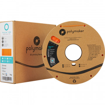 Rola si ambalaj filament Polymaker PolyLite ASA Orange 1kg - Filamente3D.ro