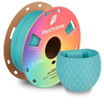 Bol printat 3D din filament Polymaker Panchroma PLA Matte Arctic Teal (turcoaz)1kg si rola - Filamente3D.ro