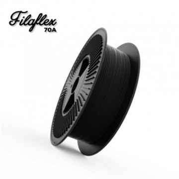 Filament Recreus FilaFlex 70A Black (negru) 3kg si text - Filamente3D.ro