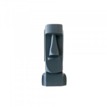 Statueta Moai printata 3D din filament Smart Materials 3D SmartFil PLA Antracite (gri) - RAL 7012 - 1kg - Filamente3D.ro