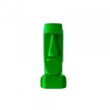 Statueta Moai printata 3D din filament Smart Materials 3D SmartFil PLA Chlorophyl (verde) - RAL 6038 - 1kg - Filamente3D.ro