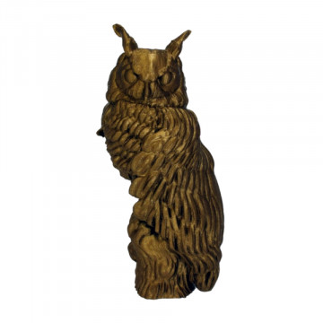 Statueta bufnita printata 3D din filament Smart Materials 3D SmartFil PLA Gold (auriu) - RAL 1056 - 1kg - Filamente3D.ro
