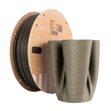 Rola si piesa printata din filament Sustainable SmartFil PLA Algae Natural (natural) 750g - Filamente3D.ro