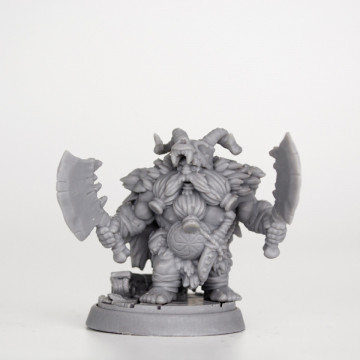 Miniatura dwarf printata din rasina AmeraLabs TGM-7 Grey - Filamente3D.ro