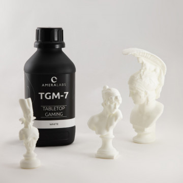 Sticla si alte miniaturi printate din rasina AmeraLabs TGM-7 White 1 kg - Filamente3D.ro