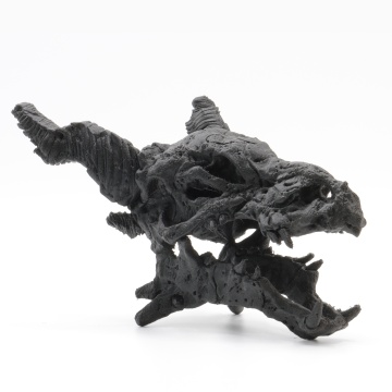 Alta vedere laterala craniu fantasy printat din filament Polymaker PolyLite LW-PLA Black 800g - Filamente3D.ro