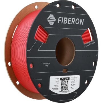 Vedere rola de filament Polymaker Fiberon PET-GF15 Red 1kg - Filamente3D.ro