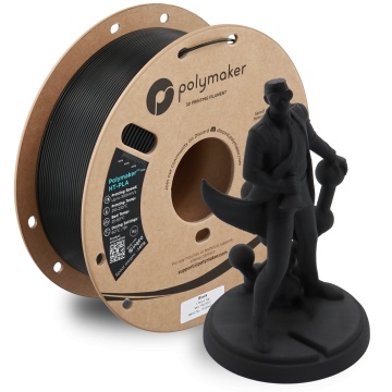 Rola si statueta Polyman printata din filament Polymaker HT-PLA Black 1kg - Filamente3D.ro
